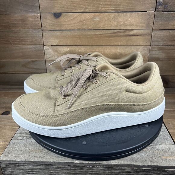 Allbirds Plant Pacers Canvas Shoes Men’s Size 11 Natural Tan Casual Sneakers - Picture 3 of 10